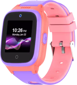 Детские умные часы LeeFine Q27 4G (розовый/фиолетовый) фото