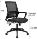 Офисное кресло ANSA 815В (сетчатая ткань, пластик, черный) фото 2