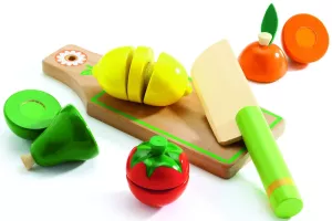 Набор игрушечных продуктов Djeco Для разрезания Фрукты и овощи / 06526 фото