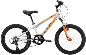 Детский велосипед Black One ICE 20 2022 HQ-0005360 (серебристый/оранжевый/голубой) фото