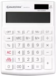 Бухгалтерский калькулятор Darvish DV-2707-12W (белый) фото