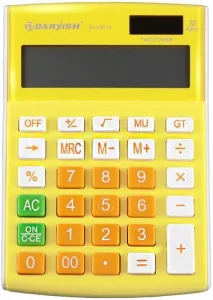 Бухгалтерский калькулятор Darvish DV-2707-12Y (желтый) фото