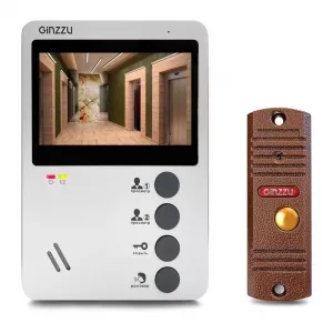Комплект видеодомофона Ginzzu DP-0401 фото