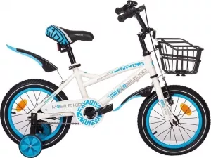Детский велосипед Mobile Kid Slender 14 (белый/голубой) фото