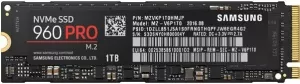 Жесткий диск SSD Samsung 960 PRO NVMe M.2 (MZ-V6P1T0BW) 1000Gb фото