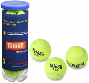 Набор теннисных мячей Teloon Супер 626Т Р3 (3шт, желтый) фото