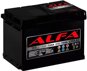 Аккумулятор ALFA Hybrid 75 R (75Ah) фото