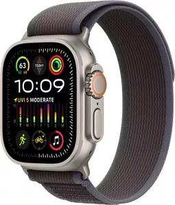 Умные часы Apple Watch Ultra 2 LTE 49 мм (титановый корпус, титановый/черно-синий, нейлоновый ремешок размера S/M) фото