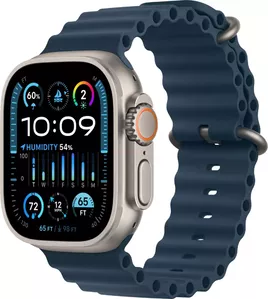 Умные часы Apple Watch Ultra 2 LTE 49 мм (титановый корпус, титановый/синий, ремешок из эластомера) фото
