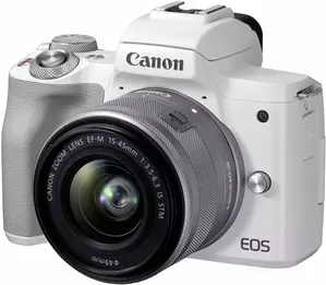 Фотоаппарат Canon EOS M50 Mark II Kit EF-M 15-45mm f/3.5-6.3 IS STM (белый) фото