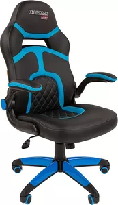 Кресло CHAIRMAN Game 18 (черный/голубой) фото