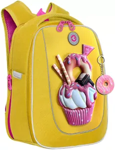 Школьный рюкзак Grizzly RAf-392-1 (желтый) фото