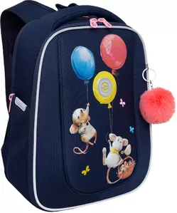 Школьный рюкзак Grizzly RAf-392-3 (синий) фото