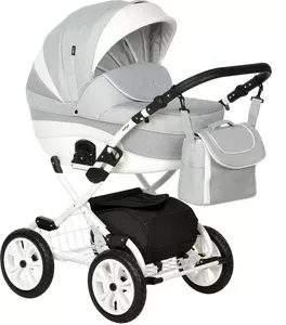 Детская универсальная коляска INDIGO Plus 12 2 в 1 (In 02, светло-серый) фото
