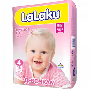 Подгузники-трусики LaLaKu 4 Maxi для девочек (18 шт) фото