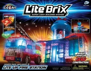 Конструктор Lite Brix Пожарная станция с машиной фото