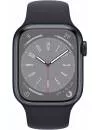 Умные часы Apple Watch Series 8 41 мм (алюминиевый корпус, полуночный/полуночный, спортивный силиконовый ремешок) фото 2