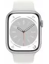 Умные часы Apple Watch Series 8 45 мм (алюминиевый корпус, серебристый/белый, спортивный силиконовый ремешок) фото 2