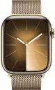 Умные часы Apple Watch Series 9 LTE 41 мм (корпус из нержавеющей стали, золото/миланский золотистый) фото 2