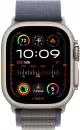 Умные часы Apple Watch Ultra 2 LTE 49 мм (титановый корпус, титановый/синий, текстильный ремешок размера L) фото 2