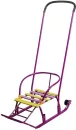 Санки-коляска Galaxy Мишутка 1 с колесом (фиолетовый) фото 3