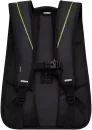 Школьный рюкзак Grizzly RU-338-1 (черный/салатовый) фото 3