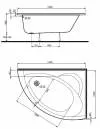 Акриловая асимметричная ванна Kolo Neo Plus XWA0740/1 фото 2
