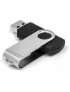 USB Flash Mirex Swivel Rubber 64GB (черный/серебристый) фото 4