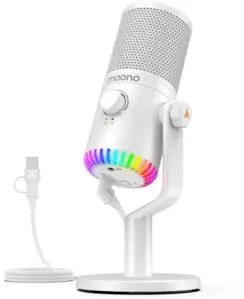 Проводной микрофон Maono DM30 RGB (белый) фото