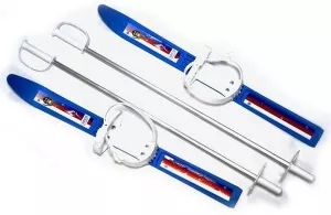 Лыжи детские Олимпик-спорт 66 см с палками (от 3-6 лет) фото