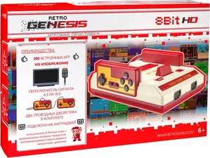 Игровая приставка Retro Genesis 8 Bit HD (2 геймпада, 300 игр) фото