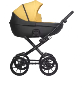 Детская универсальная коляска Riko Basic Pacco Classic 2 в 1 (08, желтый/черный) фото