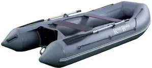 Лодка ПВХ RiverBoats RB-280 классика пайольная серо-черная фото