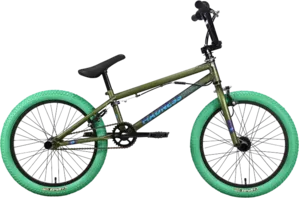 Велосипед Stark Madness BMX 2 2023 (зеленый/голубой/зеленый) фото