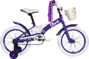 Детский велосипед Stark Tanuki 16 Girl 2023 (фиолетовый/белый) фото