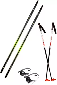  Лыжи STC с полужестким креплением и палками (180 см) фото