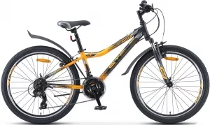 Велосипед Stels Navigator 410 V 24 21-sp V010 2020 (черный/желтый) фото