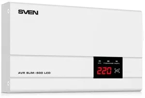 Стабилизатор напряжения Sven AVR SLIM-500 LCD фото