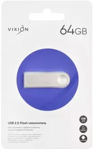 USB-флэш накопитель Vixion Zinc Alloy 64Gb USB 2.0 GS-00008774 фото