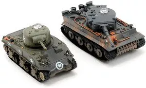 Радиоуправляемый танковый бой VS Tank VSX Combo Set German Tiger I + US M4 Sherman фото