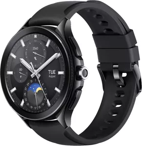 Умные часы Xiaomi Watch 2 Pro (черный, с черным силиконовым ремешком, международная версия) фото