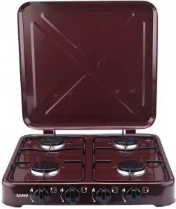 Настольная плита Яромир ЯР-3014 с крышкой темно-коричневая фото