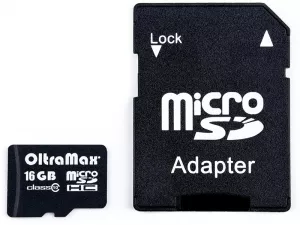 Карта памяти Oltramax microSDHC Class 10 16GB + адаптер фото