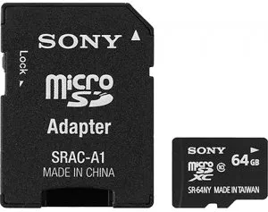 Карта памяти Sony microSDXC 64Gb Class 10 + SD адаптер (SR64NYAT) фото