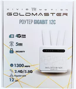 4G роутер Goldmaster GIGABIT 12C фото