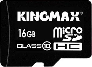 Карта памяти Kingmax MicroSDHC 16GB Class 10 + SD Adapter (KM16GMCSDHC101A) фото