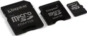 Карта памяти Kingston microSD 2Gb Class 4 with 2 adapter SDC/2GB-2ADP фото