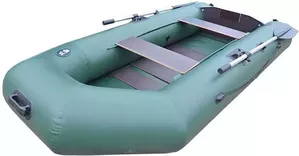 Моторно-гребная лодка Stella SM280 (реечная слань, зеленый) фото