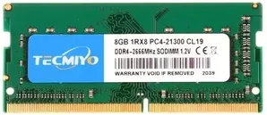 Оперативная память Tecmiyo 8ГБ DDR4 SODIMM 2666 МГц 8G1RPC4-21300S-G0 фото