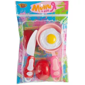Набор игрушечной посуды Yako МиниМаниЯ с продуктами / Д85546 фото